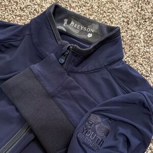 Greyson Mens M Jacket Full Zip Up Youth on Course Athletic Golf Navy long sleeve